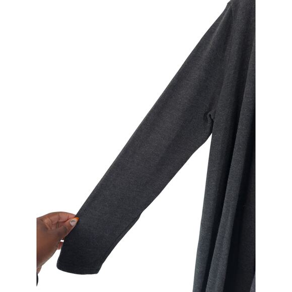 J. Jill Pure Jill Cardigan Gray Soft Cozy Open Front Basic Casual Work Small - Picture 5 of 11